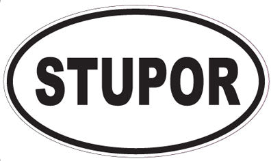 STUPOR - Oval Sticker