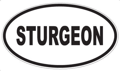 STURGEON - Oval Sticker