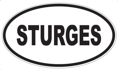 STURGES - Oval Sticker