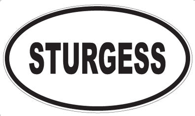 STURGESS - Oval Sticker