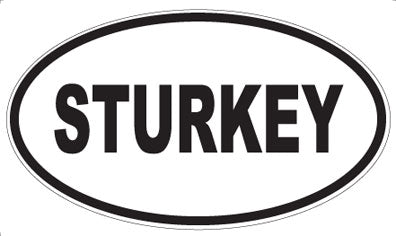STURKEY - Oval Sticker