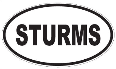 STURMS - Oval Sticker