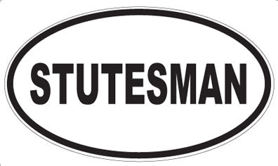 STUTESMAN - Oval Sticker