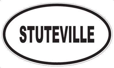 STUTEVILLE - Oval Sticker