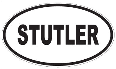 STUTLER - Oval Sticker