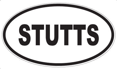 STUTTS - Oval Sticker