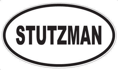 STUTZMAN - Oval Sticker