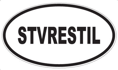 STVRESTIL - Oval Sticker