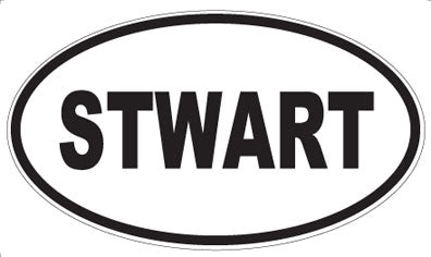 STWART - Oval Sticker