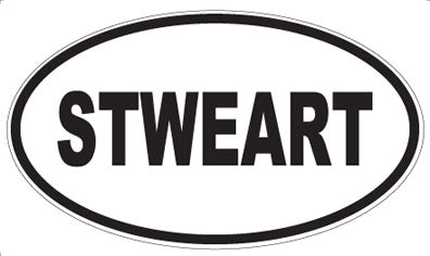 STWEART - Oval Sticker