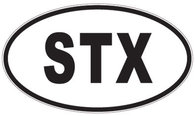 STX - 3 Letter Initials Oval Magnet