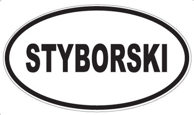 STYBORSKI - Oval Sticker