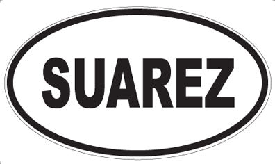 SUAREZ - Oval Sticker