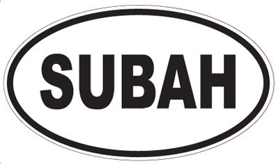 SUBAH - Oval Sticker