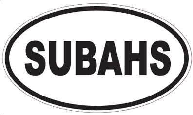 SUBAHS - Oval Sticker
