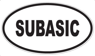 SUBASIC - Oval Sticker