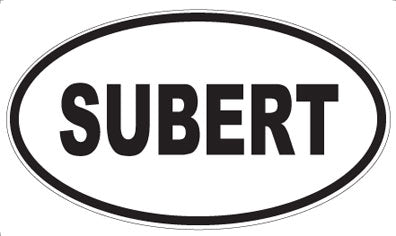 SUBERT - Oval Sticker