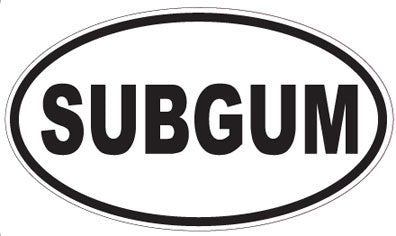 SUBGUM - Oval Sticker