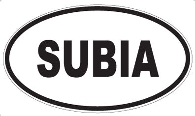 SUBIA - Oval Sticker