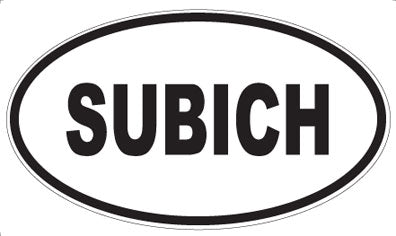 SUBICH - Oval Sticker