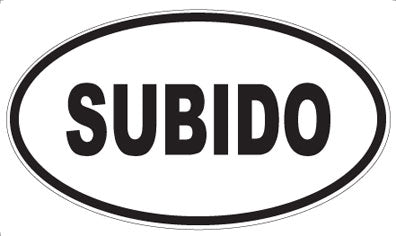 SUBIDO - Oval Sticker