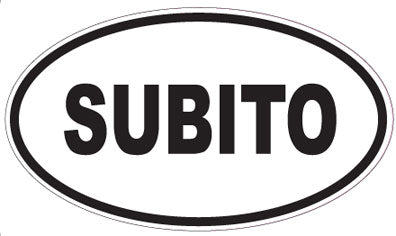 SUBITO - Oval Sticker