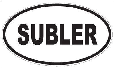 SUBLER - Oval Sticker