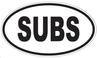 SUBS - Oval Sticker