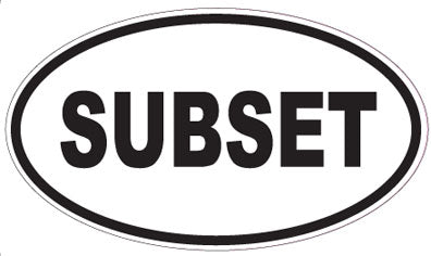 SUBSET - Oval Sticker