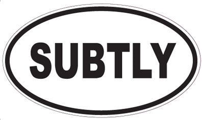 SUBTLY - Oval Sticker