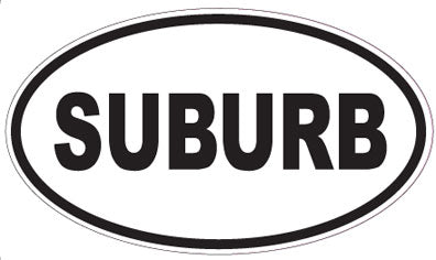 SUBURB - Oval Sticker