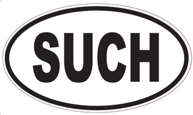 SUCH - Oval Sticker