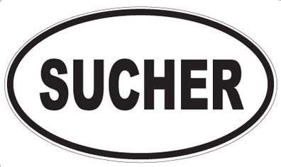 SUCHER - Oval Sticker