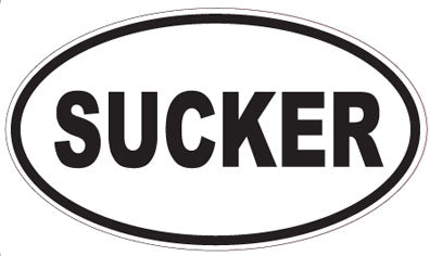 SUCKER - Oval Sticker