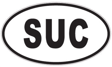 SUC - 3 Letter Initials Oval Magnet