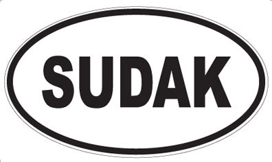SUDAK - Oval Sticker