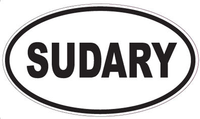 SUDARY - Oval Sticker