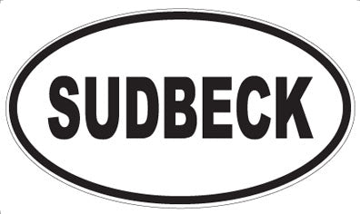 SUDBECK - Oval Sticker