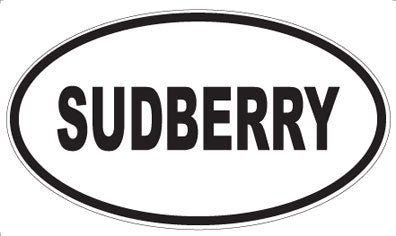 SUDBERRY - Oval Sticker