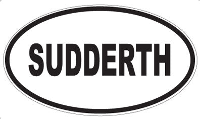 SUDDERTH - Oval Sticker