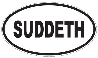 SUDDETH - Oval Sticker