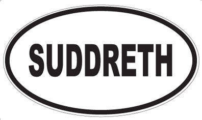 SUDDRETH - Oval Sticker