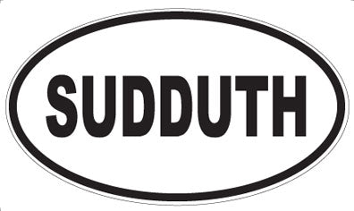 SUDDUTH - Oval Sticker