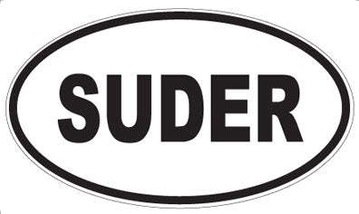 SUDER - Oval Sticker