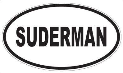 SUDERMAN - Oval Sticker