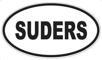 SUDERS - Oval Sticker