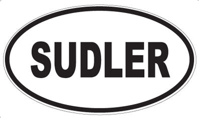 SUDLER - Oval Sticker