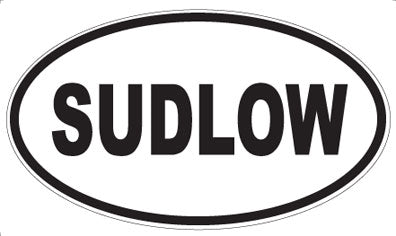 SUDLOW - Oval Sticker