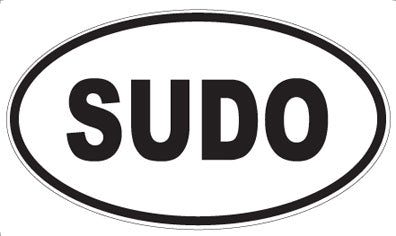 SUDO - Oval Sticker