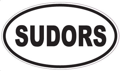 SUDORS - Oval Sticker
